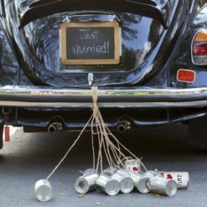 Blechdosen fürs Brautauto Wedding C
