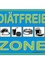 Blechschild Diätfreie Zone