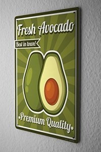 Blechschild Avocado