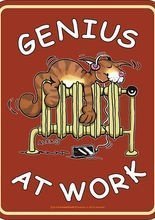 Blechschild Genius at Work