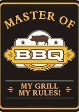 Blechschild Master of BBQ