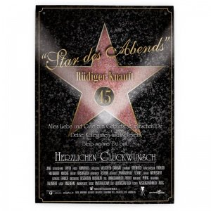 Blechschild *Mein Star des Abends*