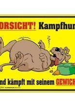 Blechschild Vorsicht! Kampfhund