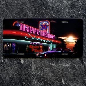 Blechschild mit persönlicher Leuchtrekla