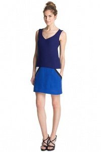 Blockfarben-Kleid + Taschen