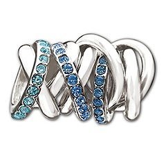 Blue Connected Rings Bead