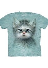 Blue Eyed Kitten Face The Mountain T-Shi