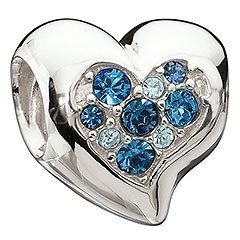 Blue Inner Heart Bead