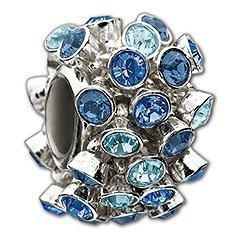 Blue Loose Pavé Bead