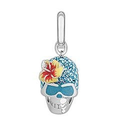 Blue Skull Charm