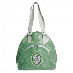 Blümchen & Ko Handtasche Ziege grün-weis