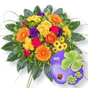 Blütenpracht und Milka Pralinen