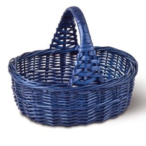 Blumenkörbchen Weide, blau