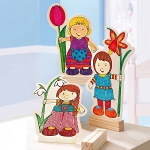 Blumenmädchen-Aufsteller