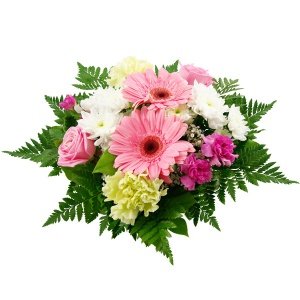 Blumenstrauß Blumenfreude Weiß-Rosa