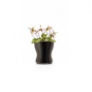 Blumentopf ?13cm schwarz aus Glas 568256