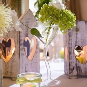 Blumenvase Herz am Stiel, klein