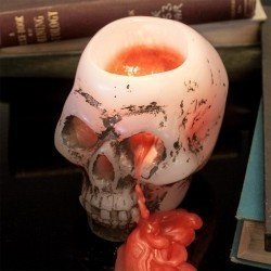 Blutende Totenkopf Kerze