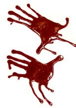 Blutige Horror Hände Fensterdeko