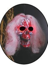 Blutiger Skelett-Schädel Halloween-Deko 