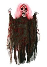 Blutiges Skelett Halloween-Deko schwarz 