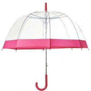 BODYGUARD Regenschirm transparent mit Rand
