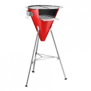 Bodum - Fyrkat Kegel-Holzkohlegrill, rot
