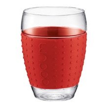 Bodum - Pavina Glas, 0,45l, rot (2er-Set