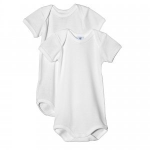 Body kurzarm Doppelpack weiss