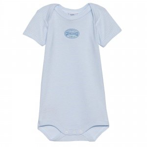 Body kurzarm hellblau ringel