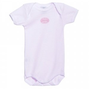 Body kurzarm rosa ringel