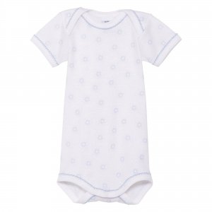 Body kurzarm weiss / hellblau