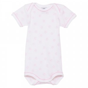 Body kurzarm weiss / rosa