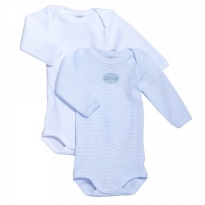 Body langarm Doppelpack hellbl