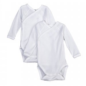 Body langarm Doppelpack weiss