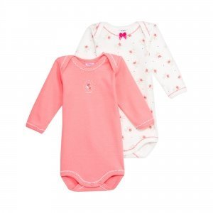 Body langarm weiß/mehrfarbig