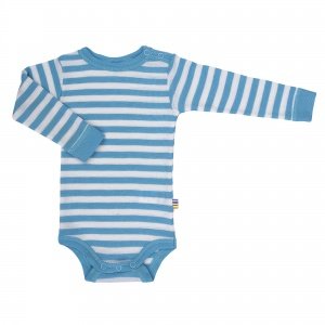 Body langarm weiss/türkis