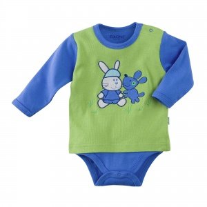 Body mit Shirt blau/grün