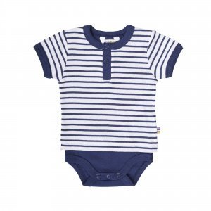 Body mit Shirt weiss/marin
