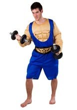 Bodybuilder Kostüm blau