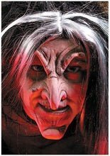 Böse Hexe Halloween-Latexapplikation-Set