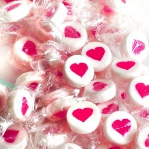 Bonbons Herz, weiß, 250g