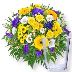 Bonjour und Glasvase