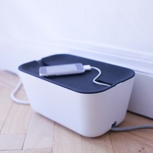 Bosign Kabelbox HIDEAWAY M weiß-dunkelgr