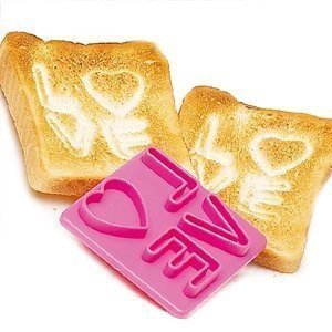 Botschafts-Stempel fürs Toastbrot LOVE ON TOAST