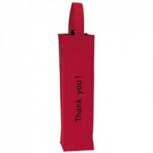 Bottlebag single Text thank you rot