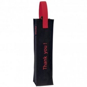 Bottlebag single Text thank you schwarz