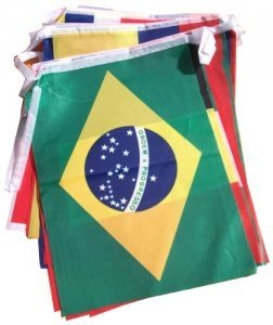 Brasil Fußball-WM 2014 Fahne Fahnentuch Girlande International Allen Teilnehmenden 32 Nationen 9.5M