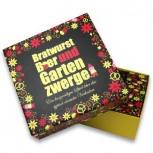 Bratwurst Bier und Gartenzwerge Partyspi