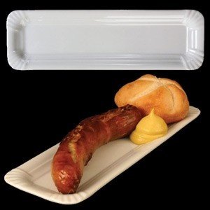 Bratwurst Teller / Platte aus Porzellan